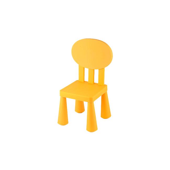 Пластмасово детско столче с овална облегалка жълто KIDS-(LXY-201) - Horecano