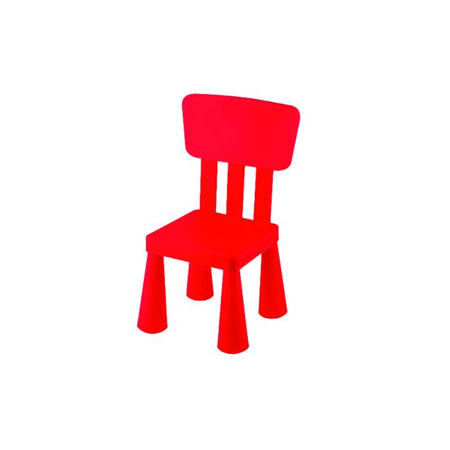 Пластмасово детско столче с облегалка червено 30x30xh67см (LXY-202) - Horecano