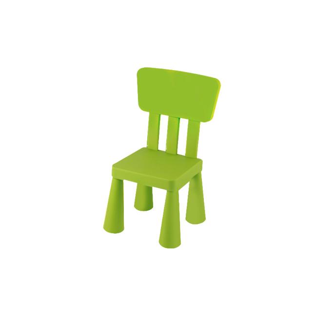 Пластмасово детско столче с облегалка зелено KIDS-(LXY-202) - Horecano