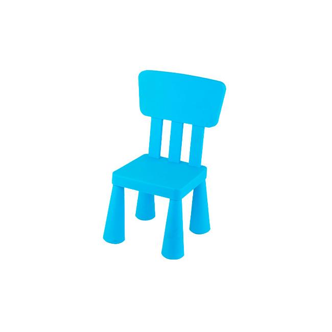 Пластмасово детско столче с  облегалка синьо KIDS-(LXY-202) - Horecano