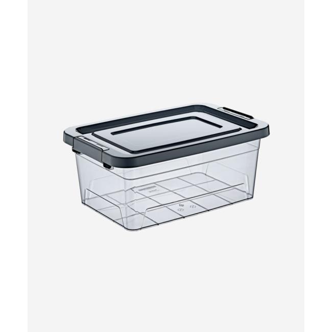 Пластмасова кутия контейнер за съхранение 8,5л 35x23,5xh15см антрацит HOME-(TRN-206-01) - Horecano