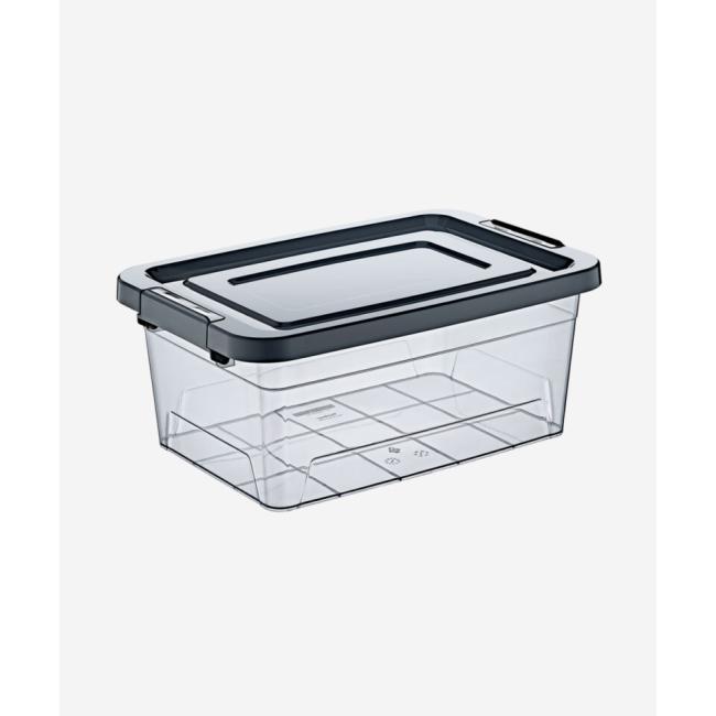 Пластмасова кутия контейнер за съхранение 15л 27,5x42xh17,5см антрацит HOME-(TRN-207-01) - Horecano 