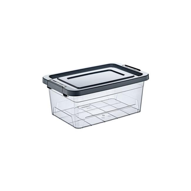 Пластмасова кутия контейнер за съхранение 20л 31,5x47,5xh19см антрацит HOME-(TRN-208-01) - Horecano