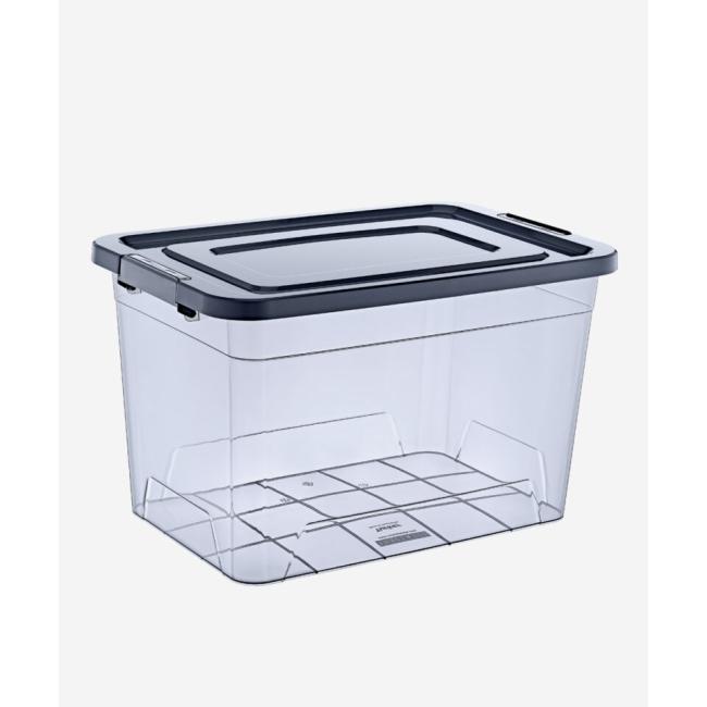 Пластмасова кутия контейнер за съхранение 30л 47x31,5xh29,7см антрацит HOME-(TRN-209-01) - Horecano