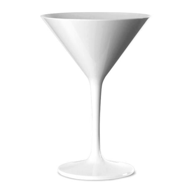 Поликарбонатна чаша за Мартини  200мл 11,2xh17см бяла  RK-(PM.M20)  - Rubikap