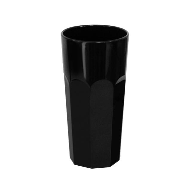 Поликарбонатна чаша  7,5xh14,8см 360мл черна RK-PREMIUM BLACK-(PM.360) - Rubikap