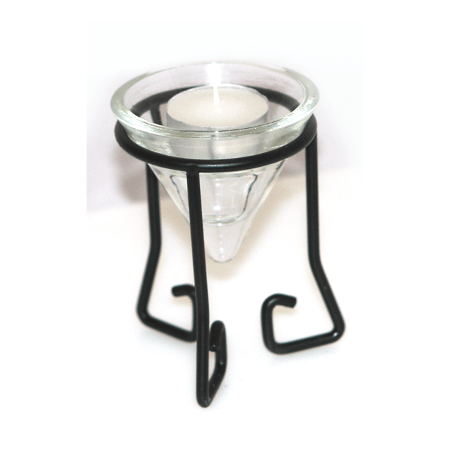 Свещник със свещ на метална стойка  (35117М) - Horecano