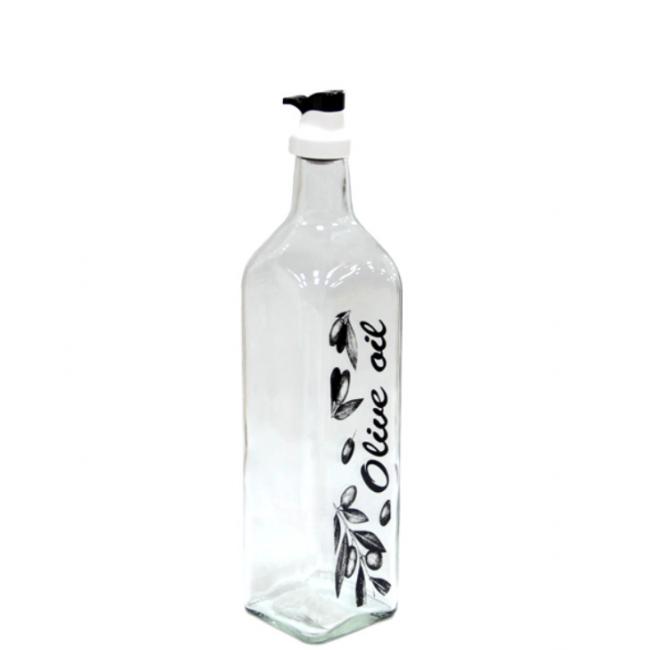 Стъклена бутилка за зехтин OSLO 500мл прозрачна M-151426 - Horecano
