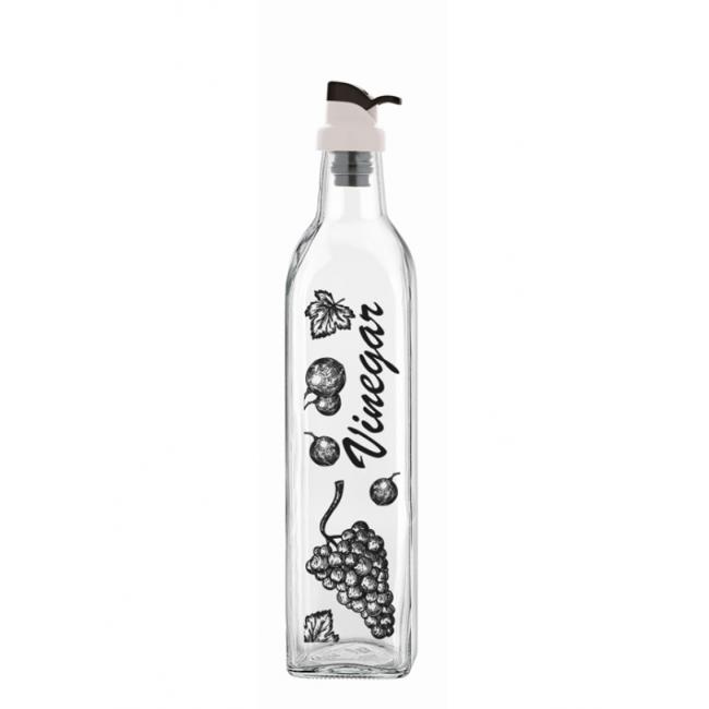 Стъклена бутилка за оцет OSLO 500мл прозрачна M-151576 - Horecano