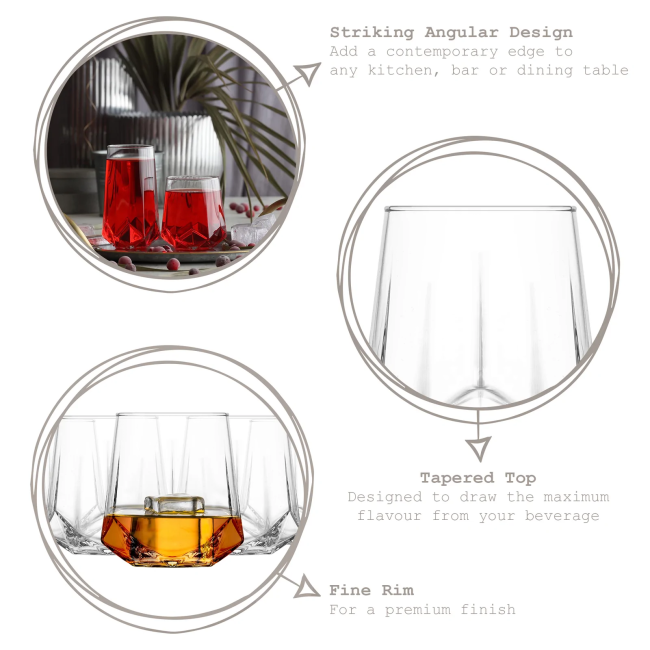 Стъклена чаша за алкохол / аперитив нискa 400мл VLR 354 - Lav