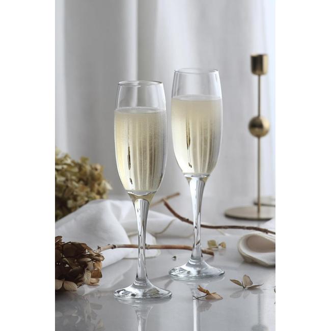 Стъклена чаша на столче за шампанско 220мл  VEN 541 - Lav