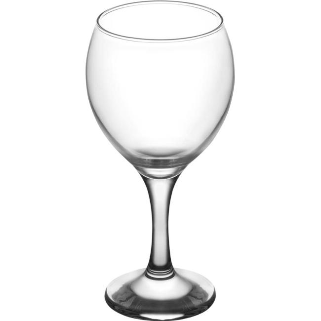 Стъклена чаша на столче за вода / вино 365мл LAV-MIS 560