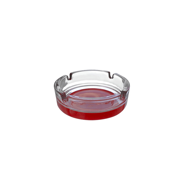 Стъклен пепелник с червено дъно KYF 72 PBOCL0199MC  - Lav