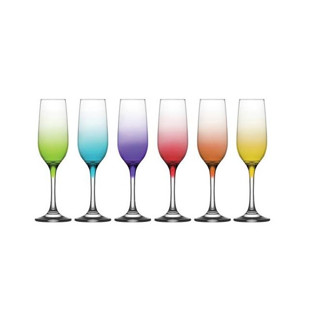 Стъклена чаша за шампанско цветна 215мл CORAL FAME FAM 539 PMT6M0002FC - Lav 