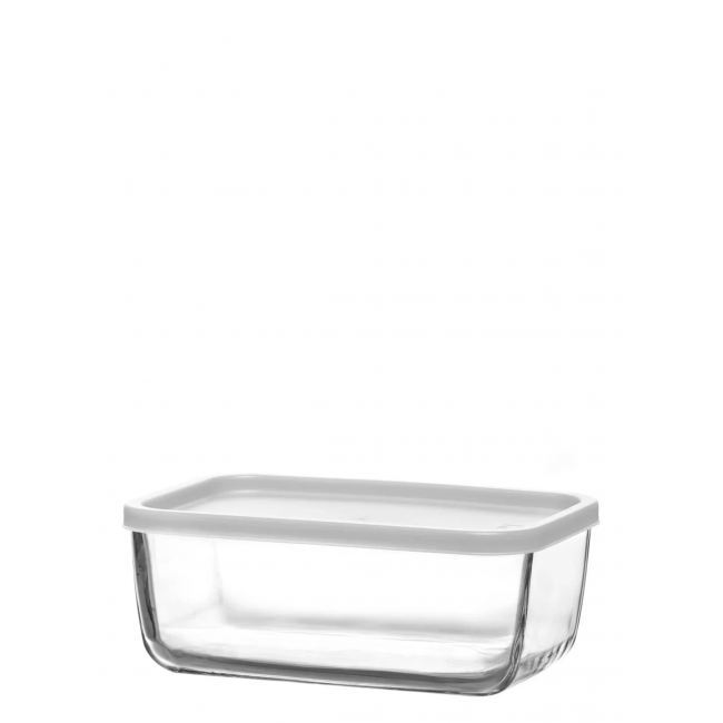 Стъклена кутия с бял капак 1,17л CUB 238-PK0002 - Lav