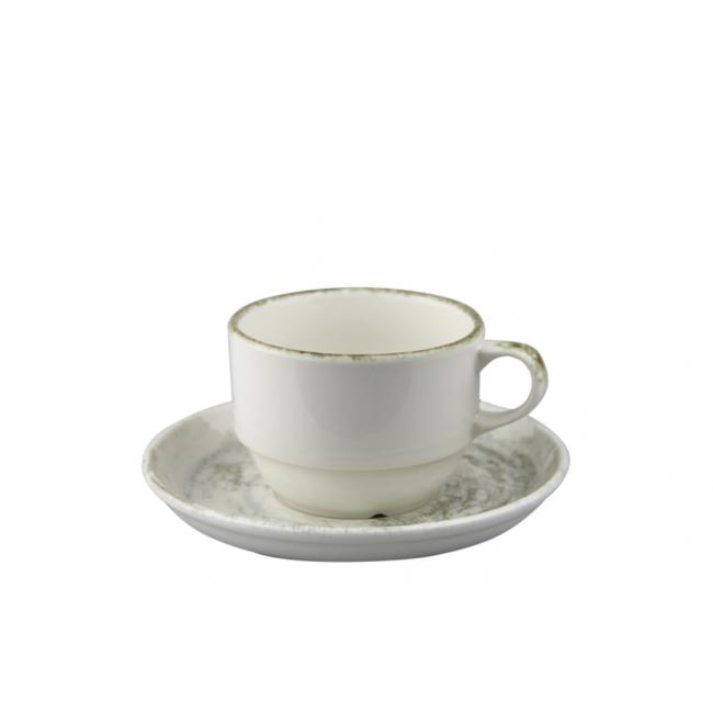 Порцеланова чашка с чинийка 90мл ГП-REACTIVE-(GBSEO02EK99TPK39) - Gural Porselen