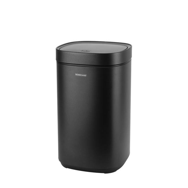 Кош с TOUCH механизъм 12л 25,2x25xh42,4см черен HOME-(104512-008-BLACK) - Horecano