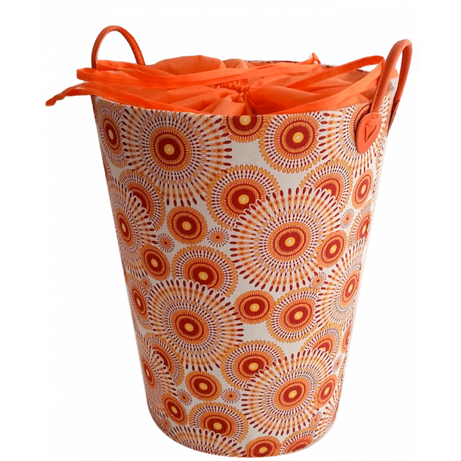 Текстилен кош за дрехи кръг оранжево/червено - полиестер HD-(P1SM070F) - Horecano