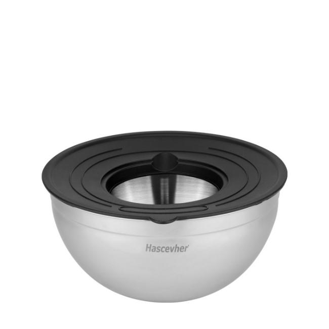 Иноксова купа за съхранение с капак 20см HR-(3DMDGR0320002) (89910) - Hascevher