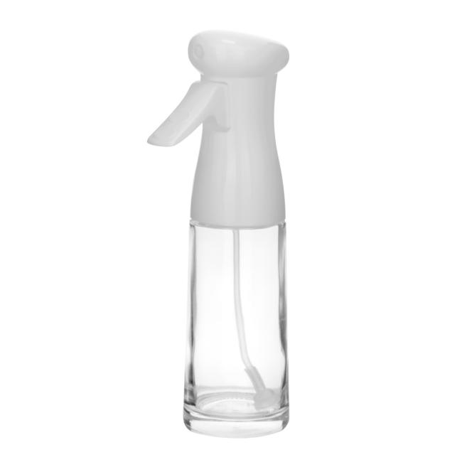 Стъклена бутилка за олио/оцет със спрей и бяла капачка 200мл (HC-931159) (0403-WH) - Horecano