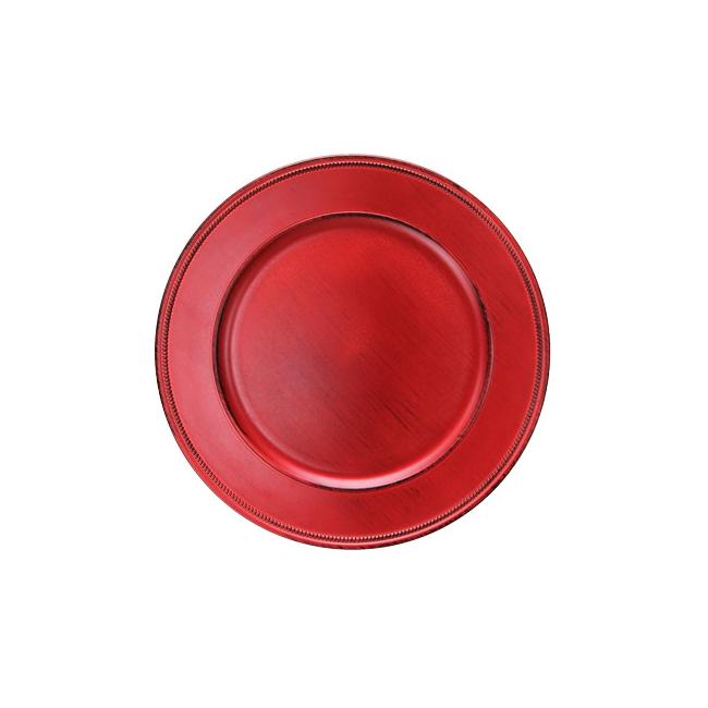Полипропиленова подложна  чиния  червена  VINTAGE ф33см HORECANO-(HA295MP-R) 