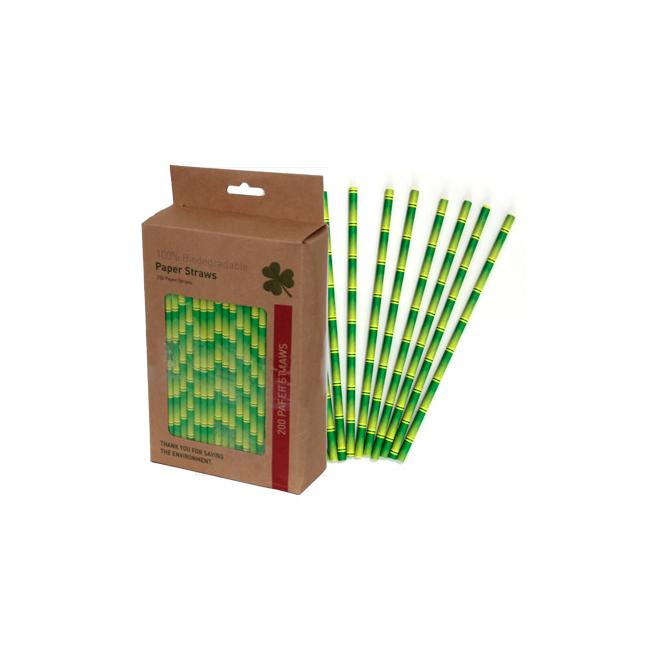 Хартиени сламки в  кутия 200 бр. зелени BARWARE-(HC-93974) - Horecano