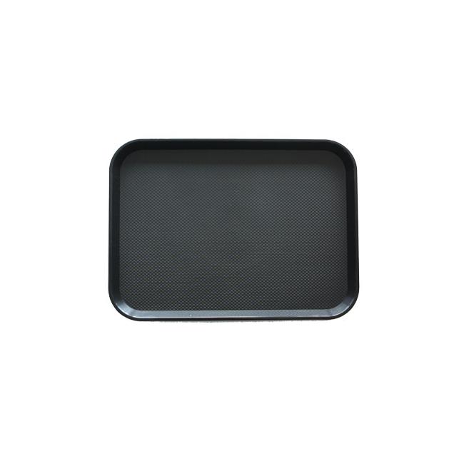 Пластмасова табла за сервиране с неплъзгащо покритие черна 30x41x1см. JW-A1216P - Horecano