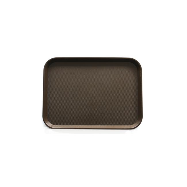 Пластмасова табла за сервиране с неплъзгащо покритие кафява 30x41,5x1см. JW-A1216P - Horecano