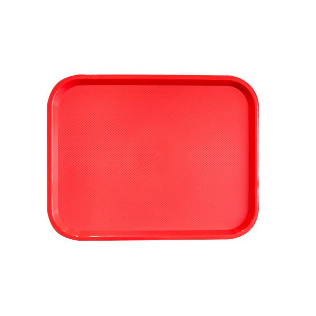 Пластмасова табла за сервиране с неплъзгащо покритие червена 35,5x45,5x1см. JW-A1418P - Horecano