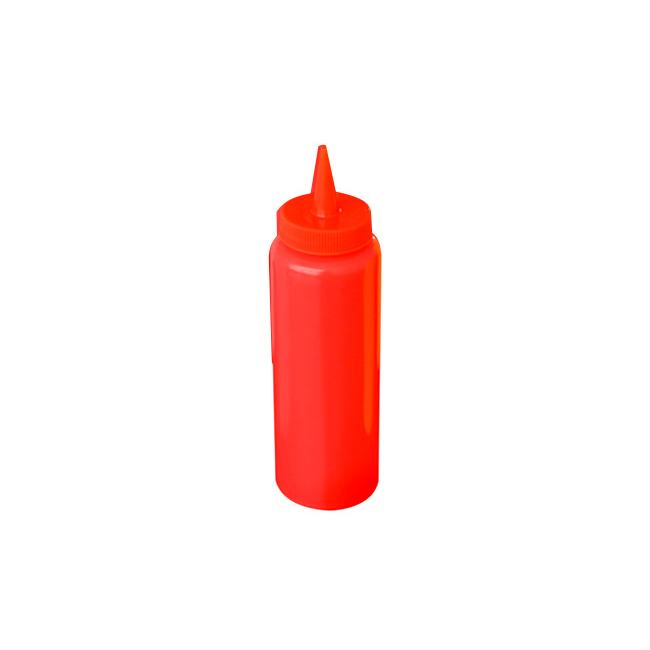 Пластмасова бутилка за кетчуп 240мл червена JW-BSD8 - Horecano