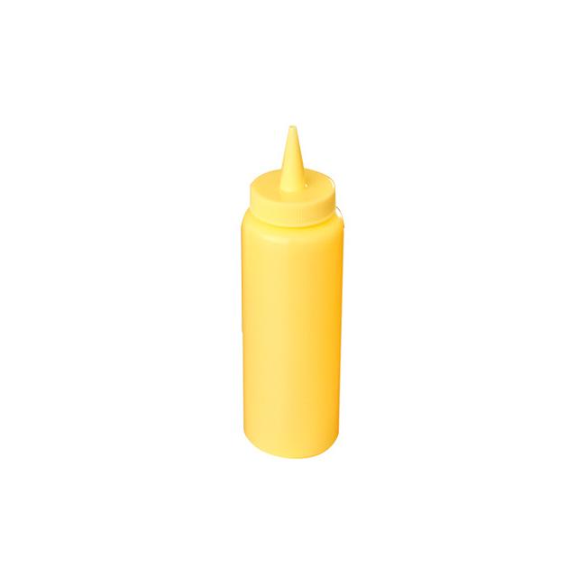 Пластмасова бутилка за горчица 240мл жълта JW-BSD8 - Horecano