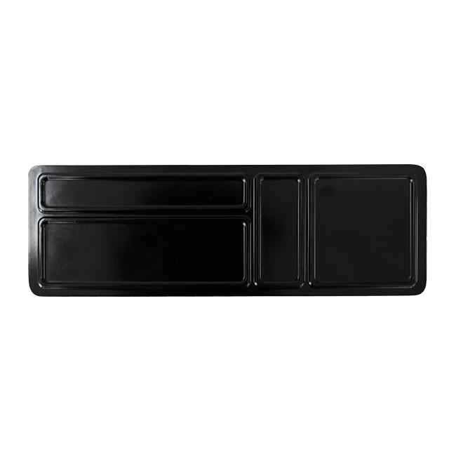 Пластмасова двустранна табла за хотелска козметика и консумативи черна 32,5x10,6xh1,1см (411513BK) - Horecano
