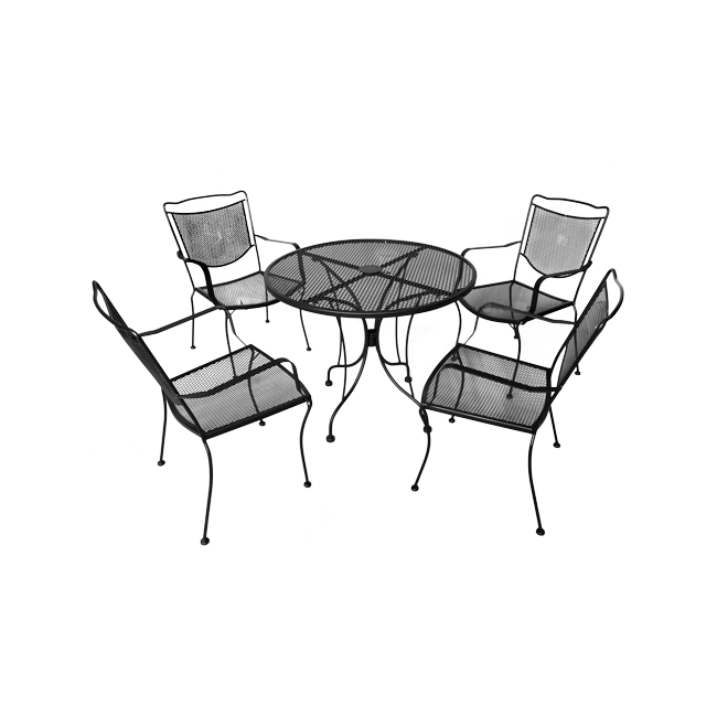 Комплект маса със  столове  от ковано желязо 
