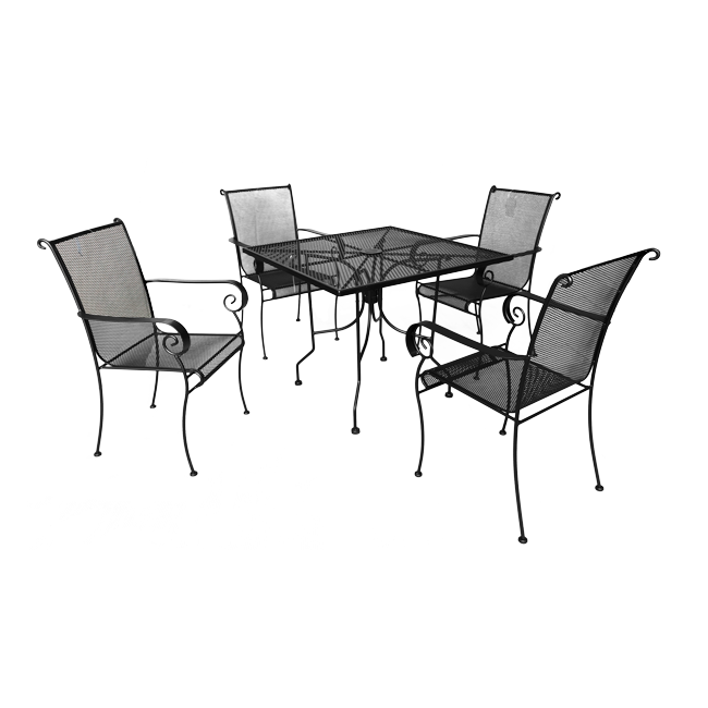 Комплект  маса със  столове  от ковано желязо 