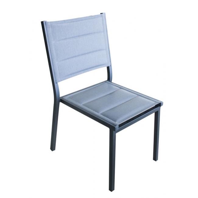 Текстилен стол GLORY GOMFORT с алуминева рамка, светло сив (G1060-LG) - Horecano
