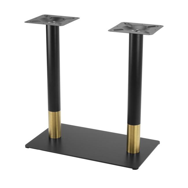 Метална стойка за правоъгълен плот 40x70xh72см злато/черно (JF-003G) - Horecano
