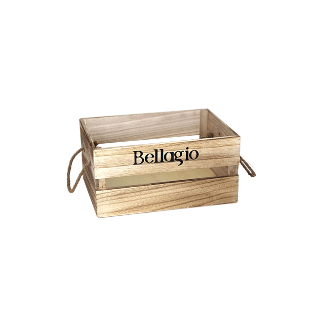 Дървена касетка 36x25x17см бежова BELLAGIO CN-(181155-1L) - Horecano