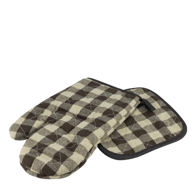 Комплект текстилна ръкавица с ръкохватка HOME-(232107-4) - Horecano