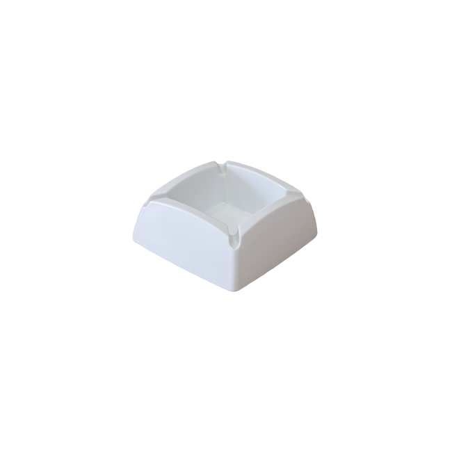 Меламинов пепелник  квадратен бял 9,5x9,5см CN-(7771-2) - Horecano