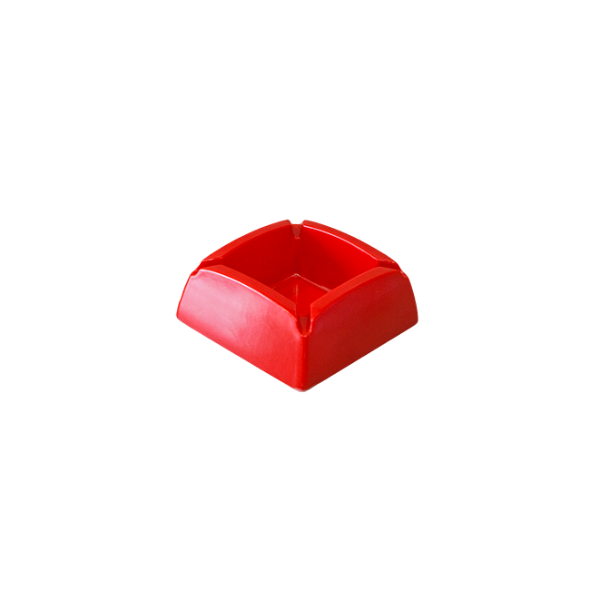 Меламинов пепелник   квадратен червен 9,5x9,5см CN-(7771-3) - Horecano