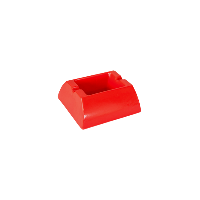 Меламинов пепелник  правоъгълен червен 10,6x9,2см  CN-(7772-3) - Horecano