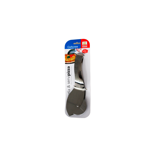 Иноксова щипка с нож за пица комбинирана - N-3003 CN-(5414) - Horecano