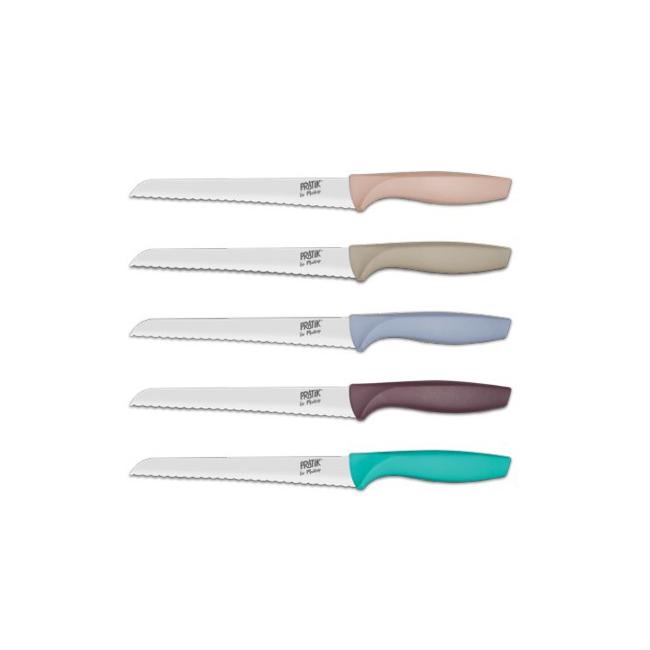 Нож за рязане на хляб от неръждаема стомана 17см различни цветове (43220) PIRGE-PRATIK