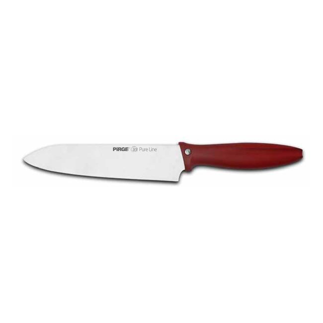 Нож готварски от неръждаема стомана  червен  21см  (48006) PIRGE-PURE LINE