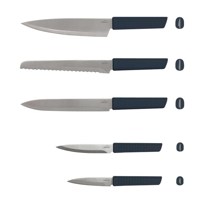 Комплект от 5 кухненски ножове на магнитна стойка, MAGNET – Lacor 