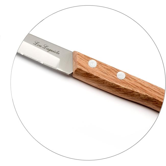 Комплект от 4 ножа за стек, Forest, натурал - Lou Laguiole