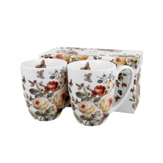 Комплект от 2 порцеланови чаши с декор “ZAHRA” в подаръчна кутия, 360мл, ф8,2см, h10,3см – DUO