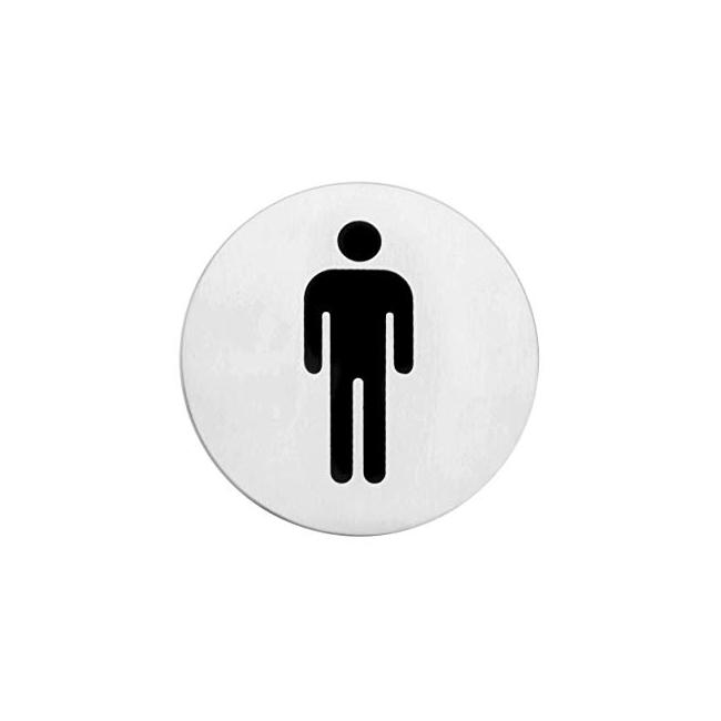 Иноксова табелка за мъжка тоалетна, ф7.5см - Lacor