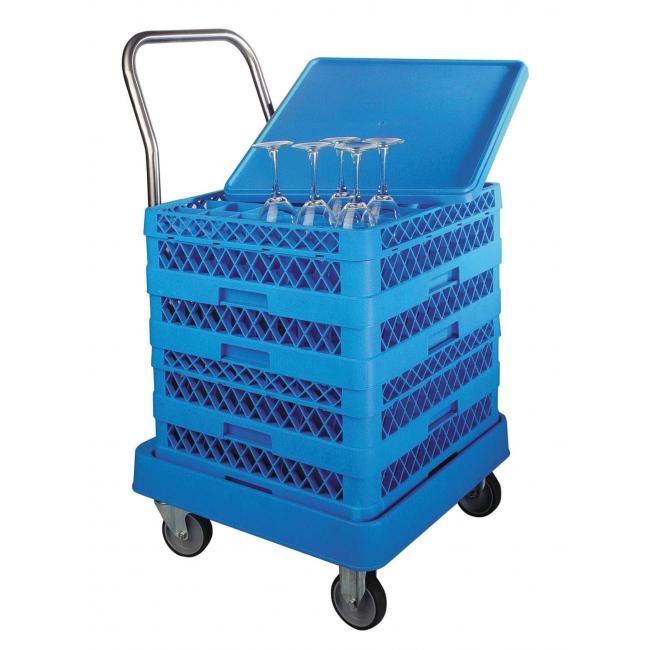 Полипропиленова количка за кошници за съдомиялна, 55х57х80см, с дръжка - Lacor