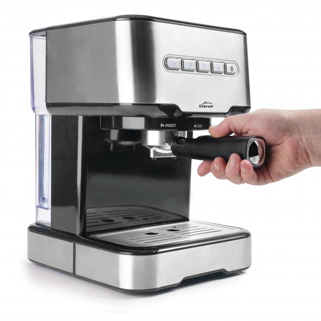 Еспресо машина за смляно кафе и ESE капсули 220-240V, 50/60Hz, 850W, 15 bar, 1,5л, 21x26,5x30см, 3,60кг - Lacor